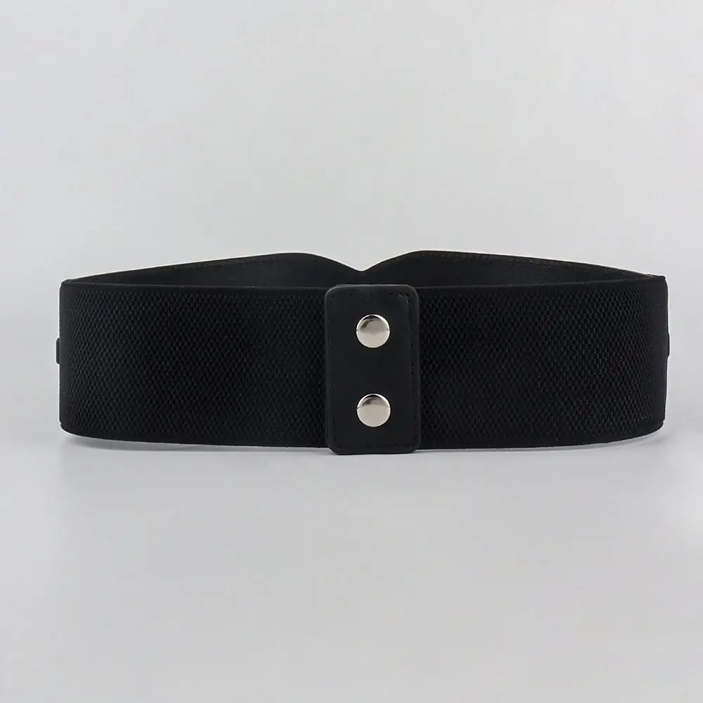 

Wide Stretch Waistband Exquisite Solid Color PU Leather Waist Strap Casual Waist Belts Clothing Decoration