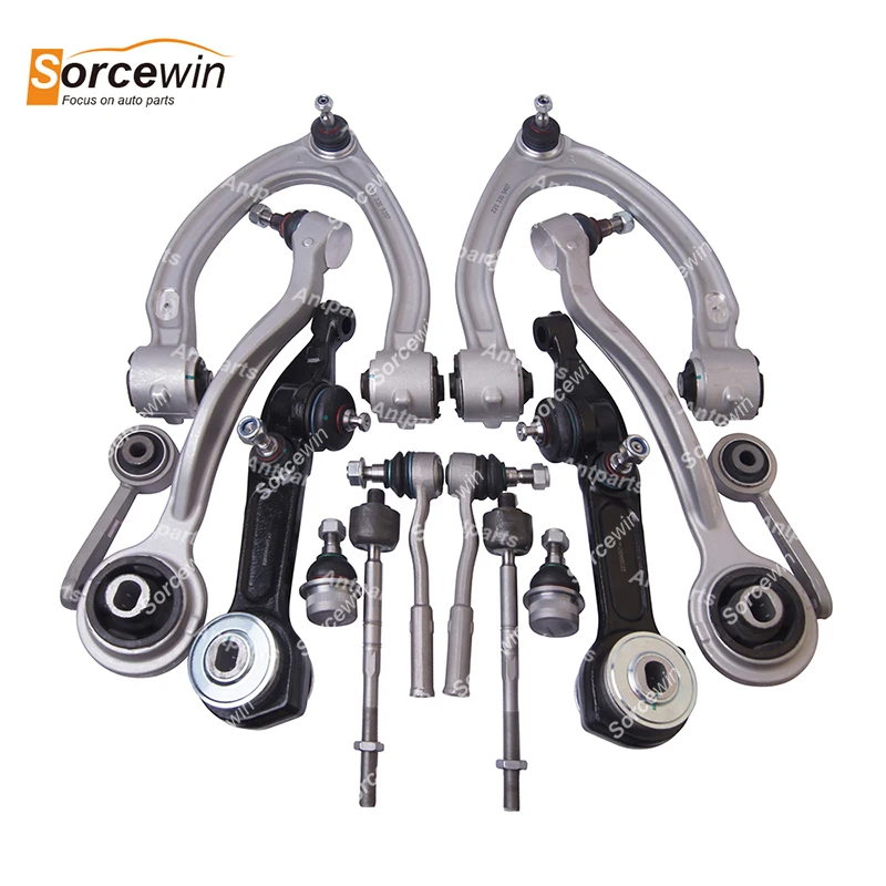 

14PCS Front Tie Rod End Upper Lower Control Arm Kit For Mercedes-Benz W220