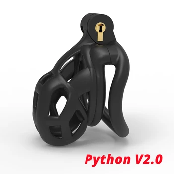 Clearance Price Mamba Python V2.0 Cock Cage 3D Design Custom Chastity Device Lightweight Curved Penis Ring Cobra Adult Sex Toys 4