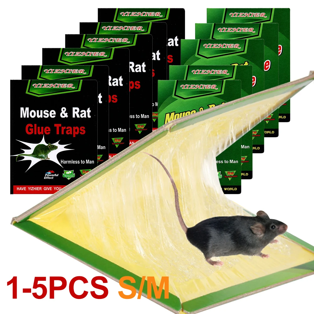 1-5PCS Mouse Board Sticky Rat Glue Mouse Trap Glue Board Mice