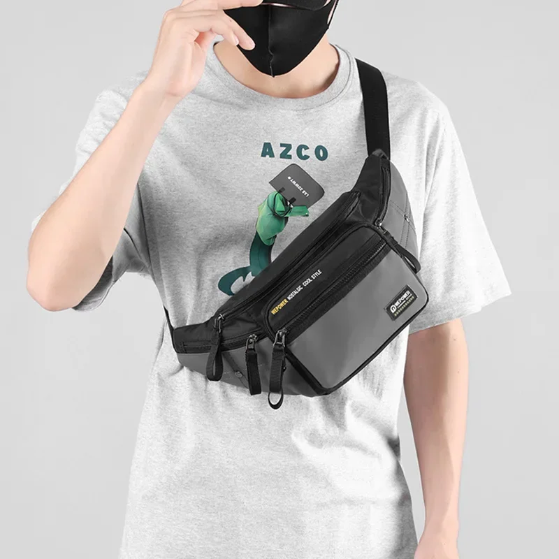 Waterproof Nylon Waist Pack for Men Sports Travel Hiking