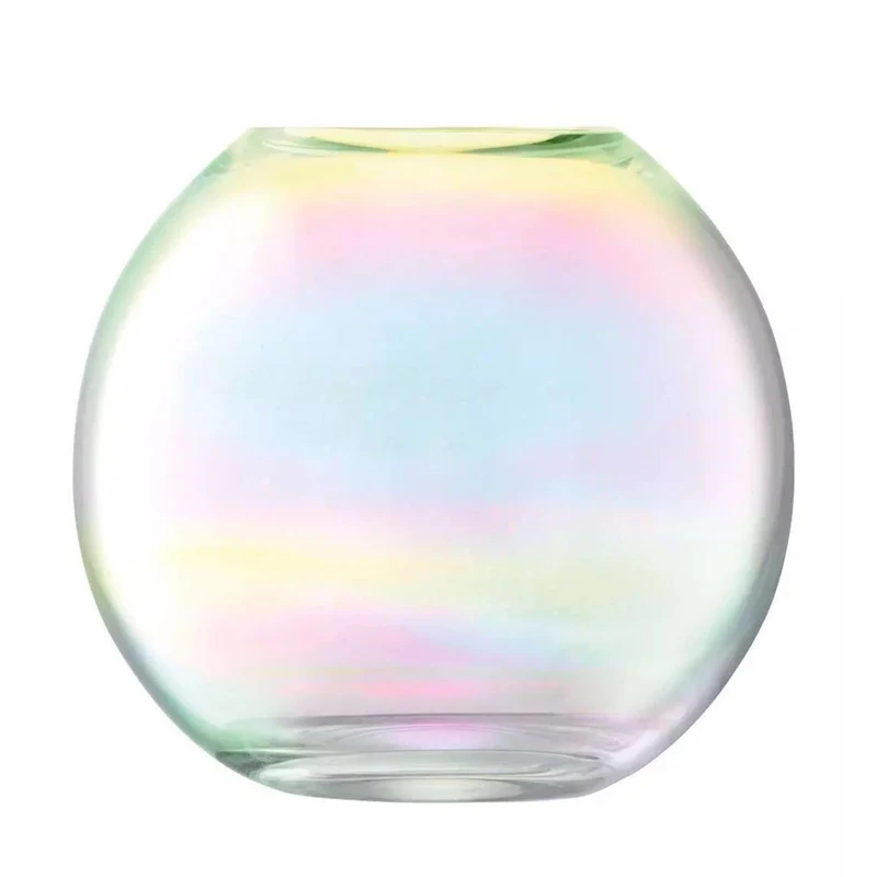 Iridescent INS-style multicolored ball glass vase holographic hydroponic flower glass ware home rose lily flower arrangement 3