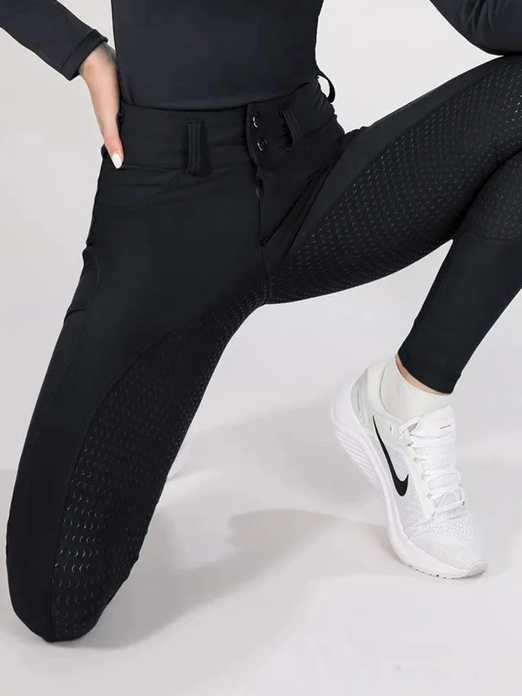 Riding Breeches Silicone Horse Leggings Equestrian Clothing Horse Riding Tights with Pocket horse riding pants