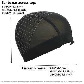 Mesh Dome Wig Cap with Band Glueless for Beginners 4x4/5x5/13x4/13x6 Lace Wig Making Hairnet Ideal for Creating Custom Wigs