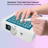 Nail Dust Collector Vacuum extractor de polvo para unas 85W High Power Strong Suction 4500 RPM Rechargeable Nail Vacuum Cleaner 6