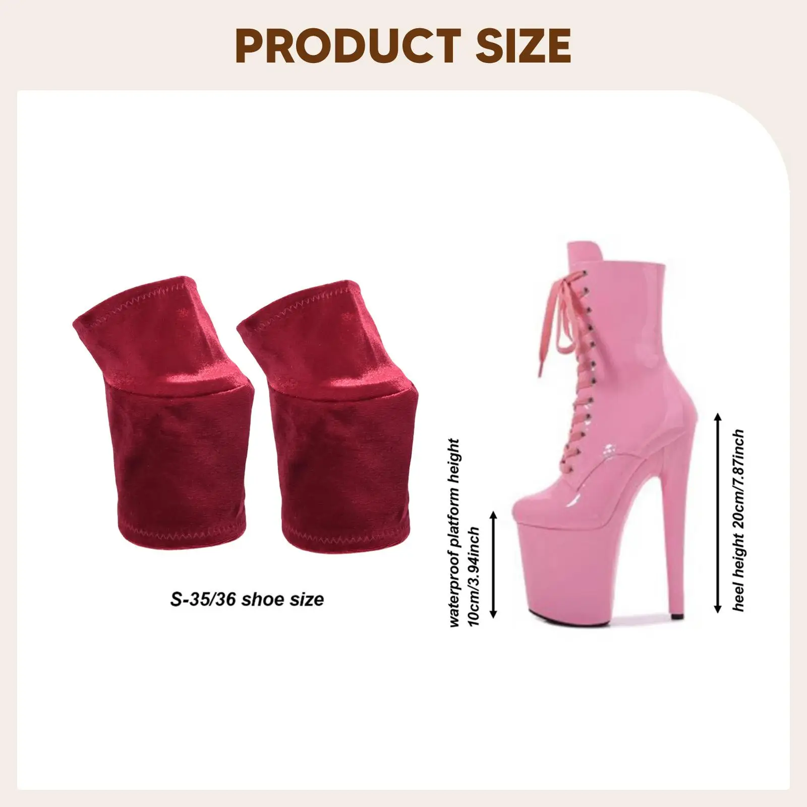 2Pcs Pole Dance Shoe Protectors Velvet Anti Scratch Stripper Shoe Protectors