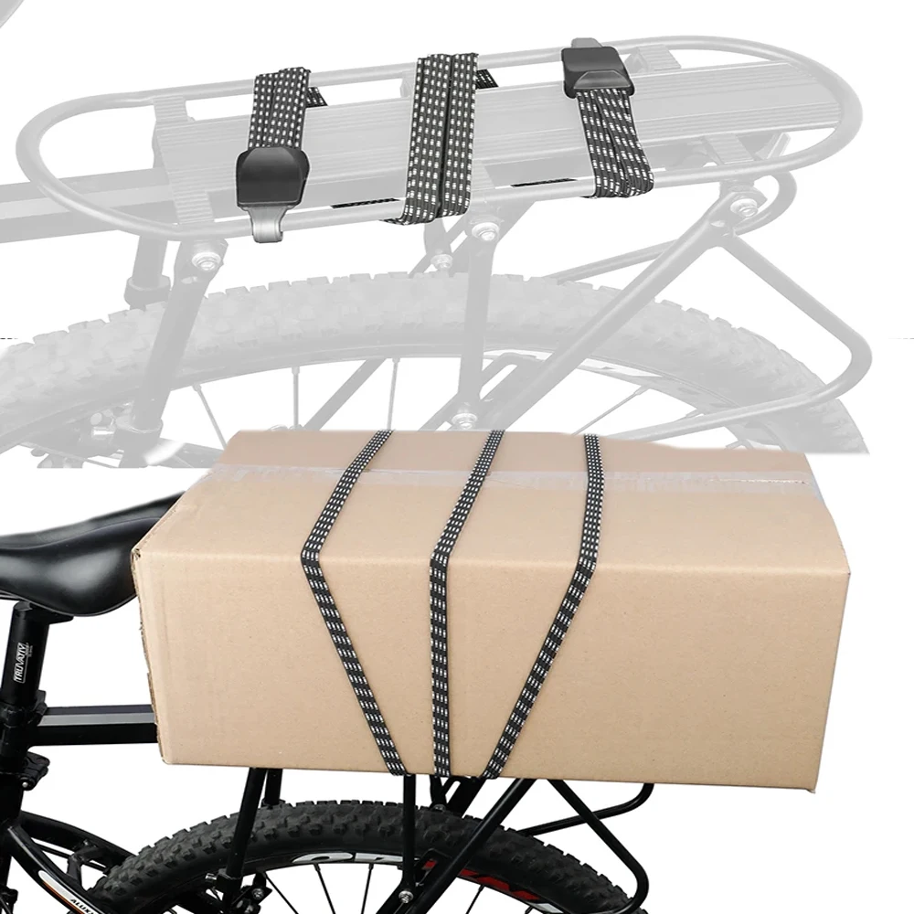 Car Motocycle Rubber Strap Rope Band Elastic Luggage Straps Belts Hooks for Bicycle Suitcase Carrier Fixed Installation Racks