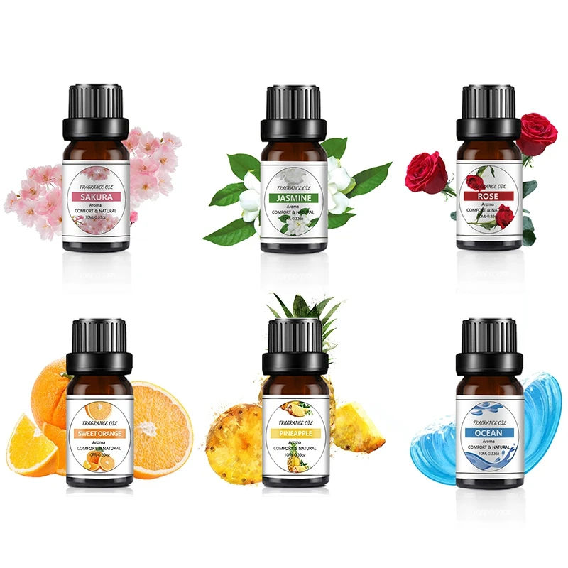 10ml Essential Oil Natural Plant Making Diffuser Lavender Sandalwood Vanilla Flavor Fragrance Oil for DIY Candle & Soap Making