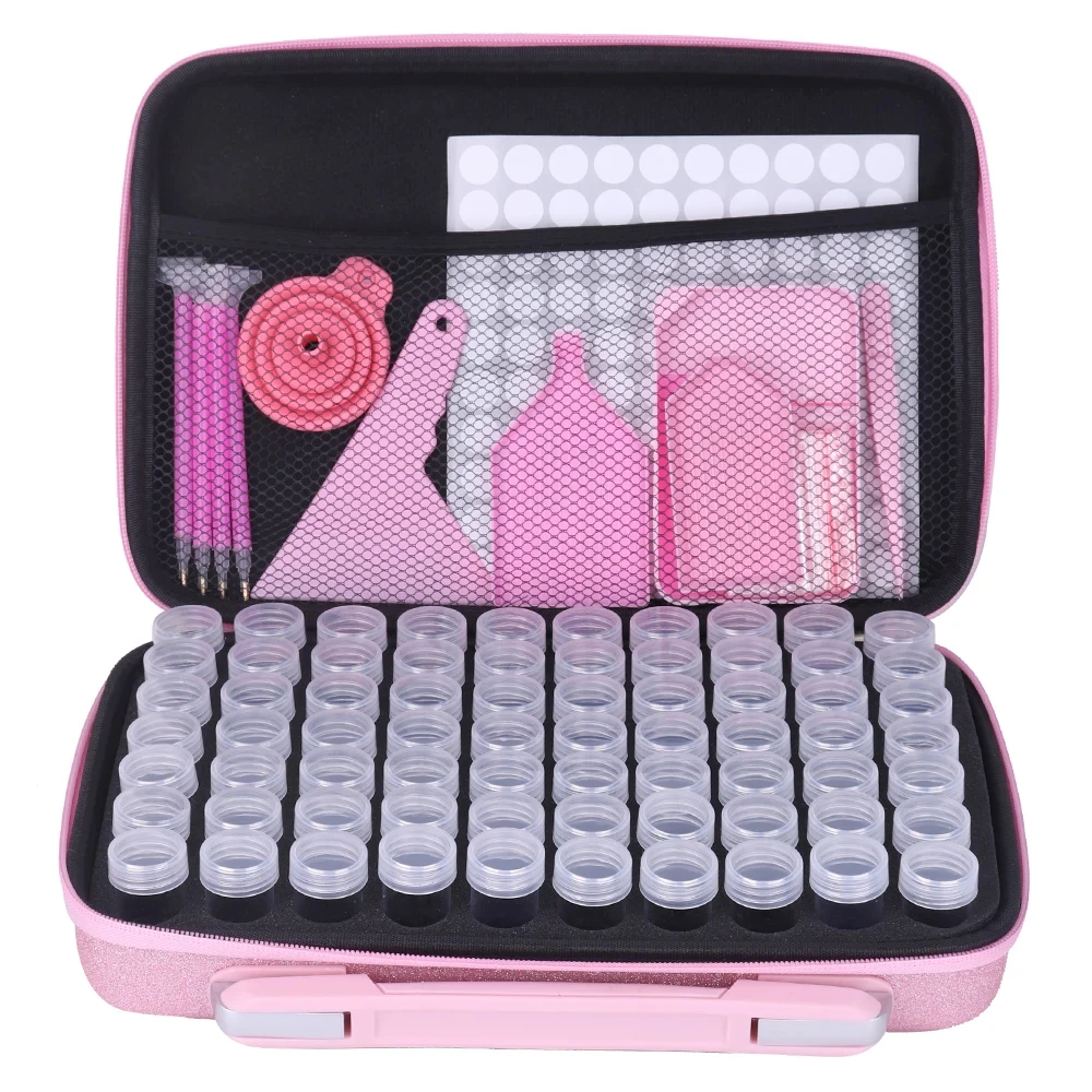 Diamond Painting Glitter Storage Containers Accessories Art Organizer For Jewelry Beads Rhinestones 30/60/70 Slots