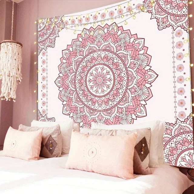1pc Bohème Mandala Tapisserie Salon Chambre Bureau Tenture Murale, Décoration de Maison Décoration de Chambre Décoration de Fête 5