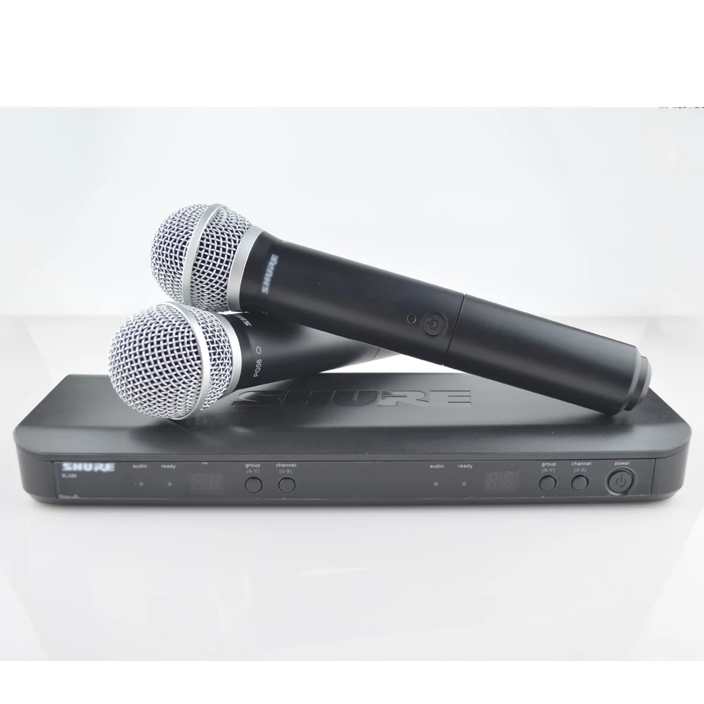 BLX288 PG58 wireless Microphone Dual Vocal System with two PG58 Handheld Transmitters professional UHF PLL true diversity mic