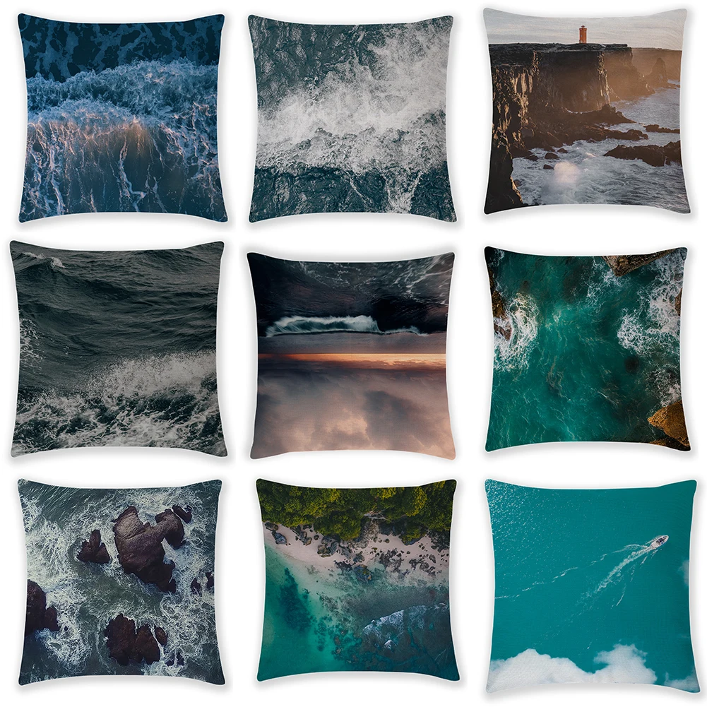 

Cushion cover landscape abstract decorative pillowcase 45*45 inch