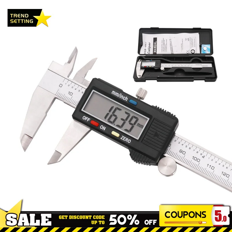 6inch 150mm Stainless Steel Digital Caliper Messschieber Paquimetro Measuring Instrument Vernier
