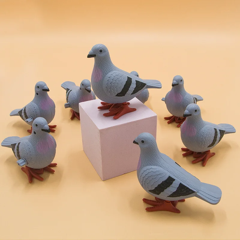 Kids Clockwork Toy Jumping Pigeon Simulation Animal Winding Will Jump Baby Toys 2-4 Years Old Gift