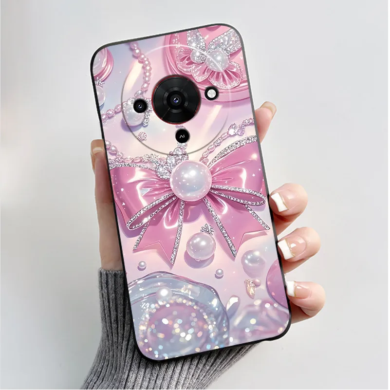 Butterfly Flower Black Soft Silicone Phone Case - Stylish Protective Back Cover