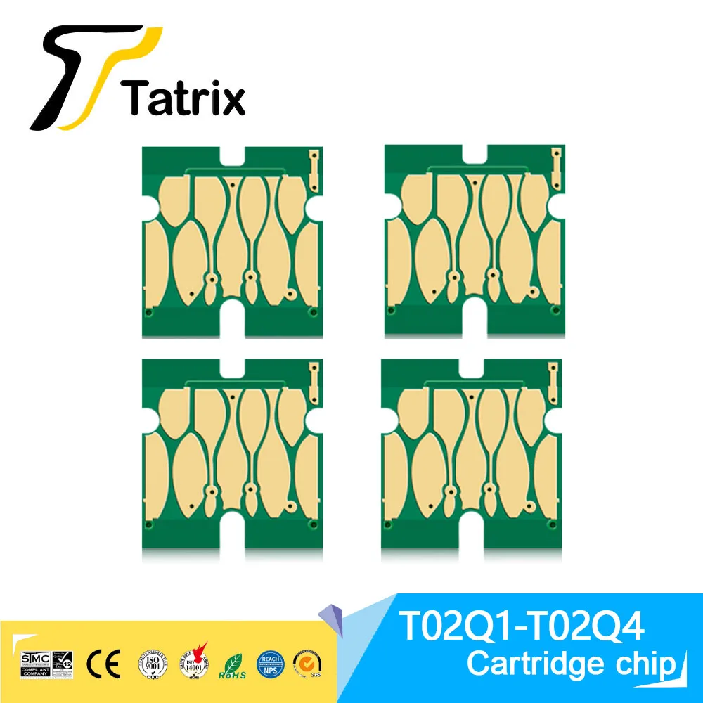 

Tatrix T02Q1~T02Q4 02Q Чип картриджа для принтеров Epson WorkForce Enterprise WF-C20600 WF-C20600a/ WF-C20600c
