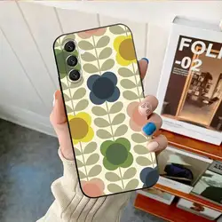 Orla Kiely Multi Stem Soft Black Phone Case Folio - Samsung a41 (Z1)