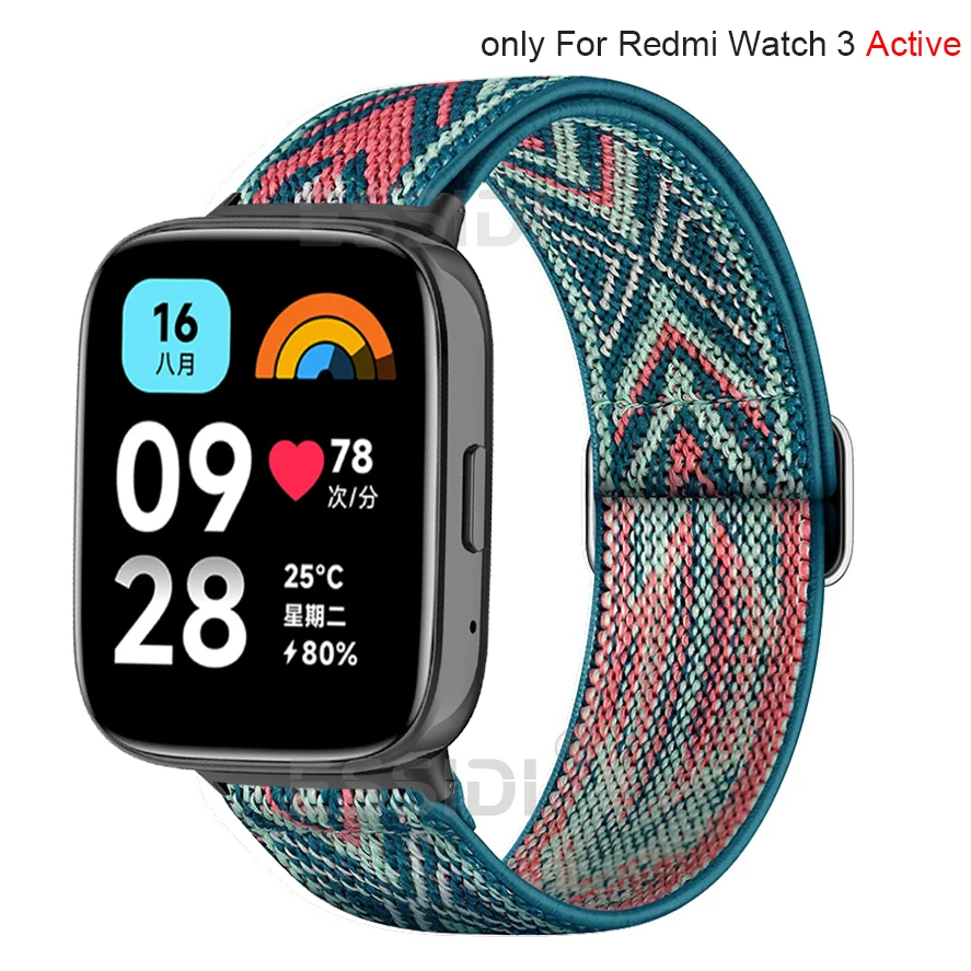 Эластичный нейлоновый ремешок Essidi для Redmi Watch 3 Active, тканый браслет для мужчин и женщин, ремешок для Redmi Watch 3 Active