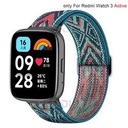 Essidi Elastic Nylon Band Loop For Redmi Watch 3 Active Woven Women Men Watch Bracelet Correa For Redmi Watch 3 Active