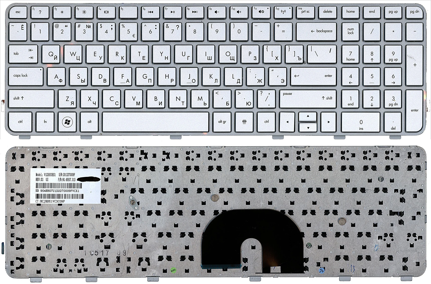 Keyboard for HP Pavilion dv6-6113cl silver with frame | Компьютеры и офис