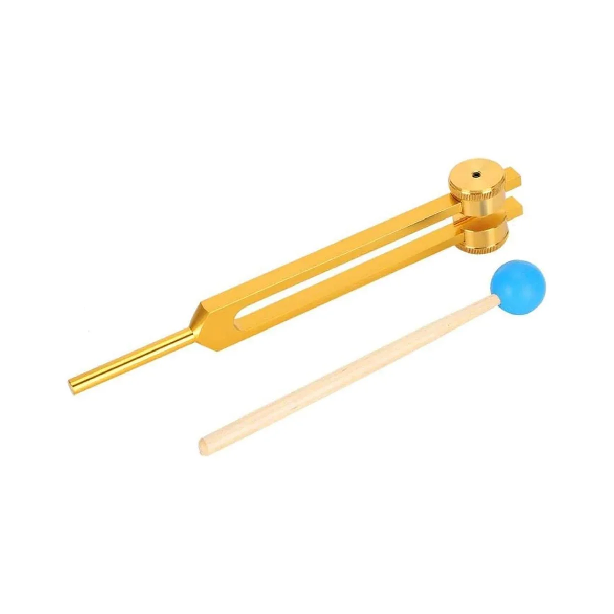 New Aluminum Alloy Tuning Forks,111Hz Tuning Fork with Hammers for Nervous System Testing Sound Healing Therapy,Gold 3