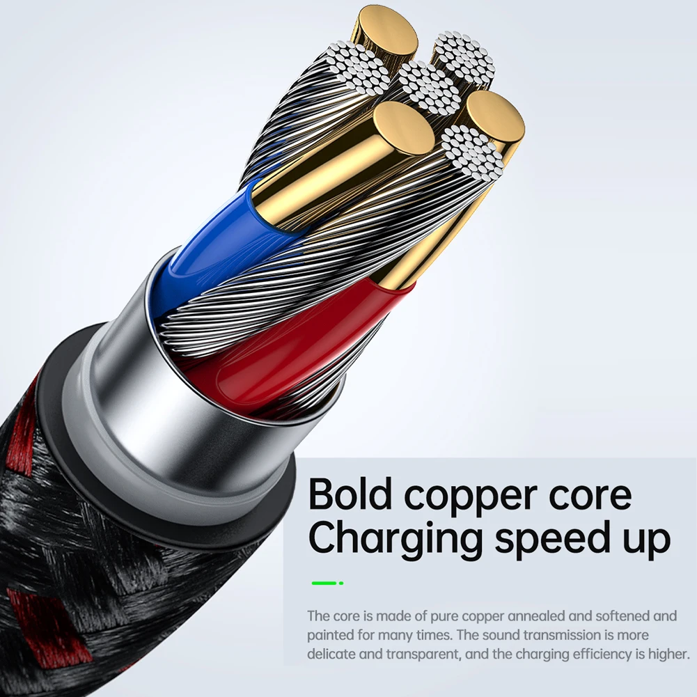 3-in-1 게임용 사운드 카드 Type-C 3.5mm 휴대폰 게임 사운드 카드 나일론 휴대용 24Bit 96Hz 고해상도 액세서리