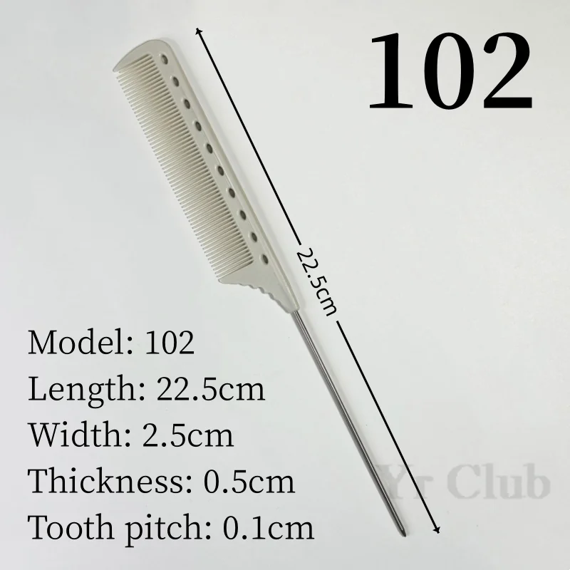 101 102 Steel Needle Pointed Tail Comb Hair Salon Haircut Combs Barber Shop Hairdressing Hairbrush Hairstylist Styling Tools 2