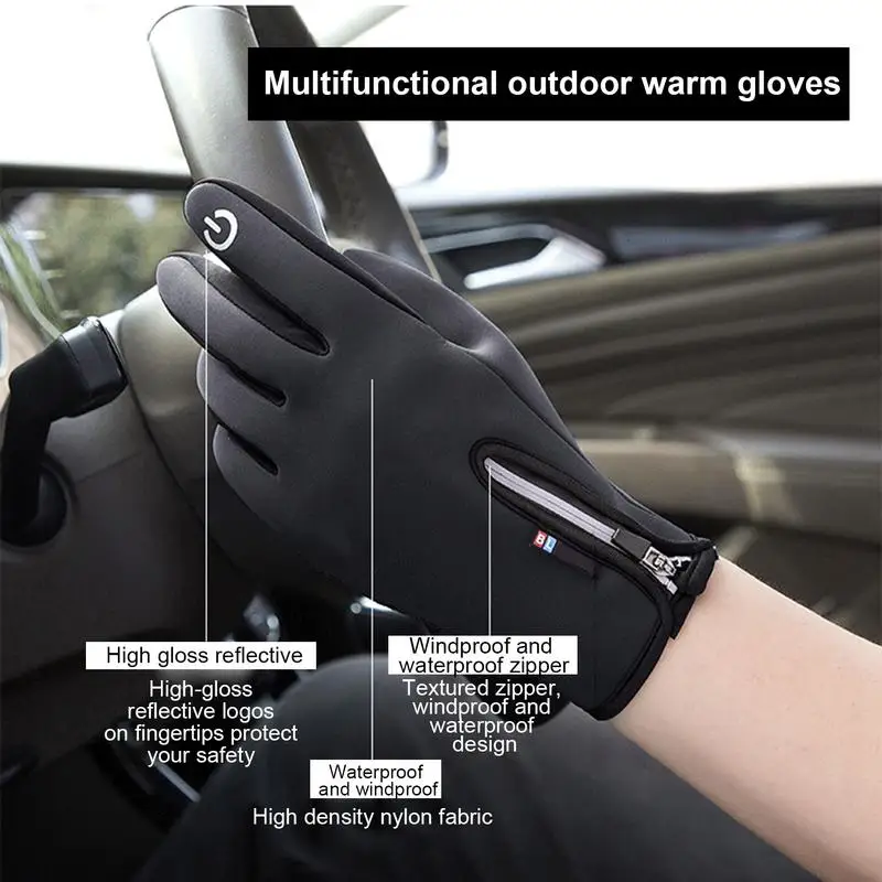 Heating Cycling Gloves Comfortable Winter Ski Gloves Winter Thermal Gloves Snow Mittens For Ski Riding Mountaineering 2