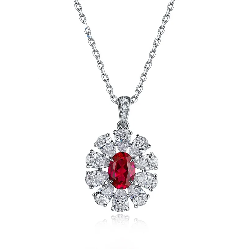 

Серьги/ожерелье/кольцо из серебра 925 пробы с искусственным Рубином