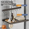 Folding Clothes Drying Net Punch-free Retractable Load-bearing 10kg Balcony Bathroom Bedroom Storage Rack With Hooks 5