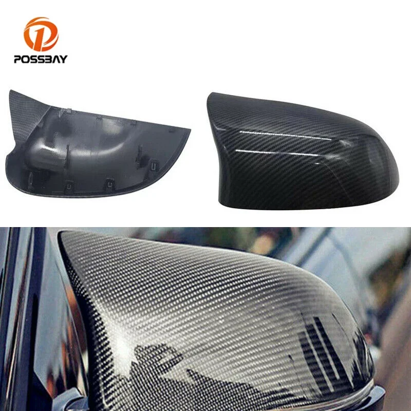 

1 пара чехлов для автомобильных зеркал заднего вида, корпусы для боковых зеркал из углеродного волокна для BMW X3 F25 X4 F26 X5 F15 X6 2014 2015 2016 2017 2018