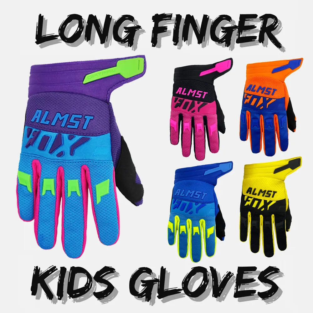 Almst Fox Mtb Guanti Da Bici Per Bambini Estate Traspirante Kid Motocross Balance Guanti Da Bicicletta Mountain Cycling Guantes Per Ragazzo Ragazza