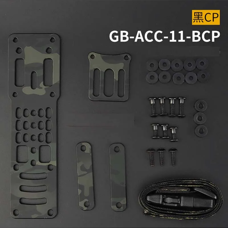 ACEXIER Adattatore Per Fondina Modulare In Metallo QLS 19 22 Drop Leg Gun Holster Case Mid-Ride Adapter Lower The Pistol Below Belt Carry Platform (CP - Foto 3