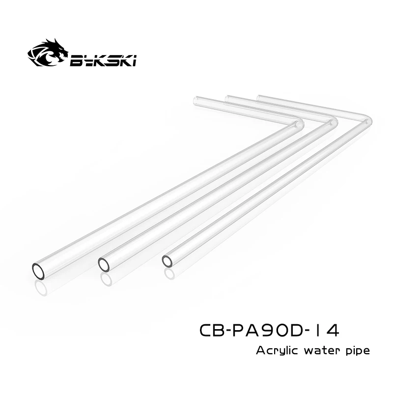 Bykski Tubo Rígido Acrílico Espessura 90 Graus Od14 mm Mais mm 20cm Mais 50cm - Imagem 3