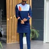 Mustapha African Two-Piece Long Sleeves Kaftan