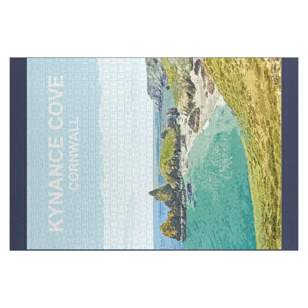Kynance Cove, Cornwall. Cornish gift. Kernow landscape Jigsaw Puzzle Game Children Baby Wooden Personalized Baby Object Puzzle