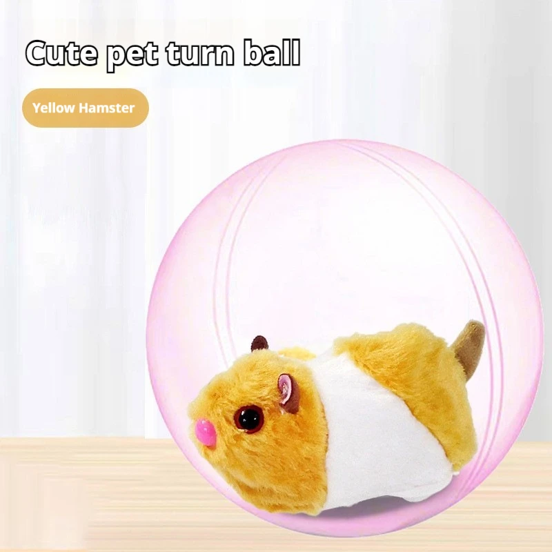 2024 New Children's Electric Rolling Rabbit Hamster Rotating Fun and Cute Slippery Cat Plush Toy Pet Interactive Toy Pet Gift 4