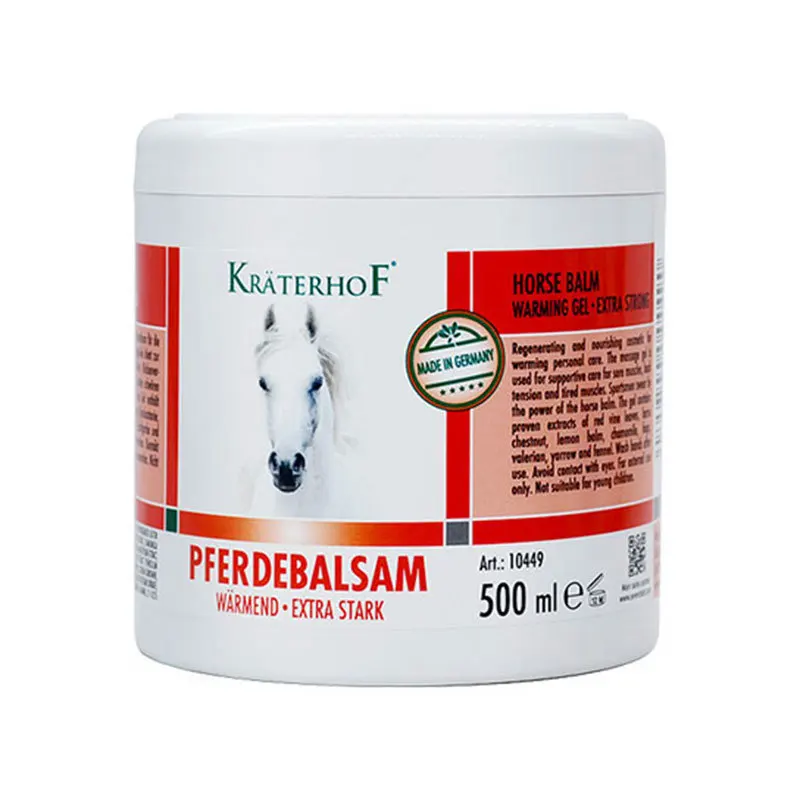 German Krauterhof Horse Chestnut Balm 500ml Pferdebalsam Warmend Extra Stark Warming Massage Gel Relax Calm Muscle Massage Cream austrian and german masterworks