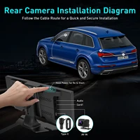 Lecteur multimédia Android pour voiture 10,25'' - Nouveau DVR de voiture - CarPlay sans fil - Écran tactile IPS - Enregistreur vidéo Bluetooth - FM AUX 5