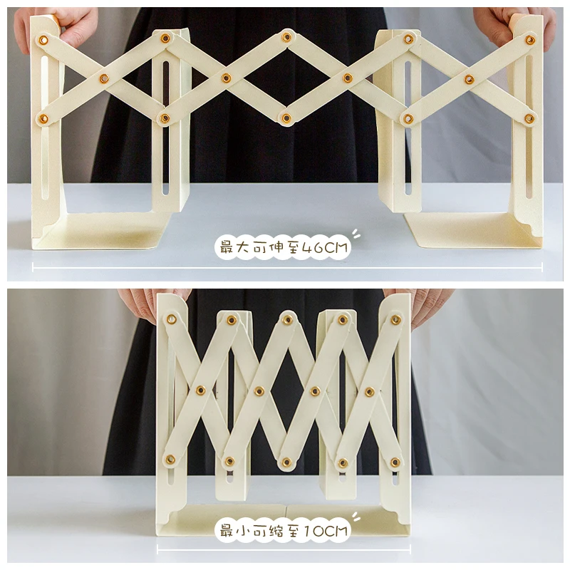 Retractable Book Stand With Pen Holder Student Desk Book Storage Rack Folding Baffle