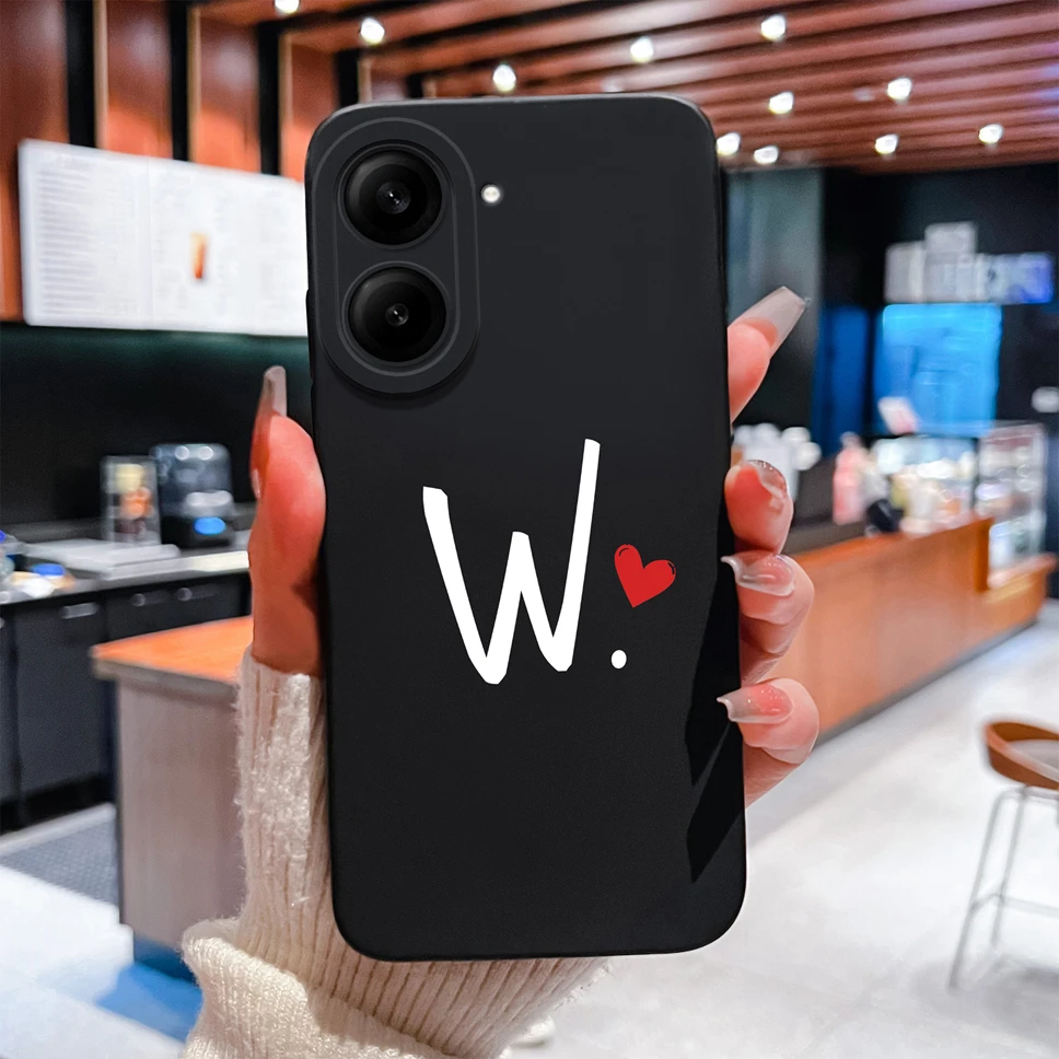 Love Letter Simple Style Shockproof Silicone Bumper Case with Camera Protection