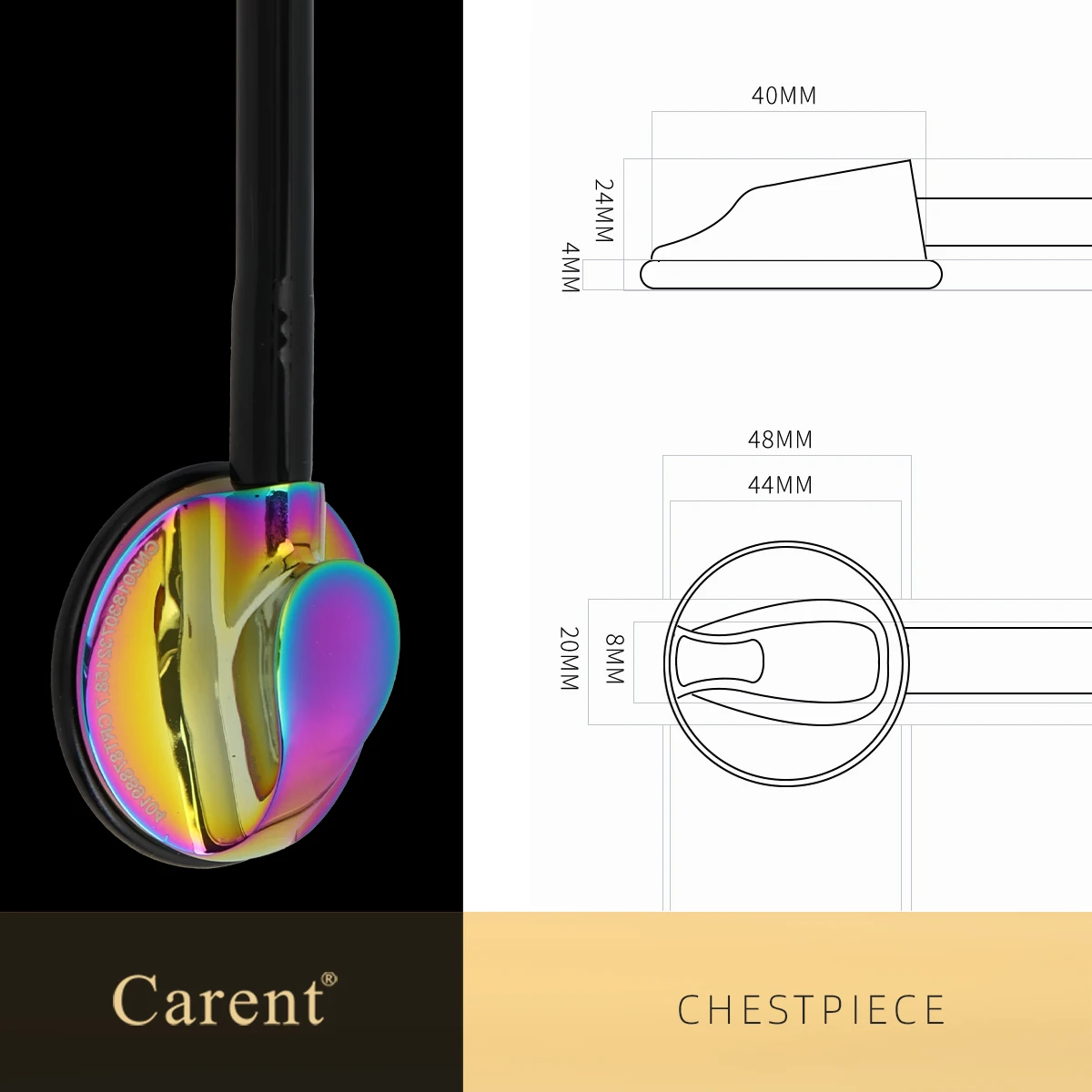 Carent Rainbow Medical Stethoscopes Universal Professional Cardiology Stethoscope Dual Fetal Heart Medical Equipment Health Care