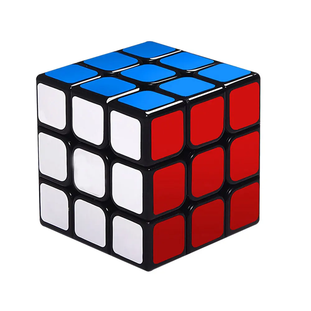 3x3x3 black and 3x3x3 white speed magic cubes Rubiks Cube 