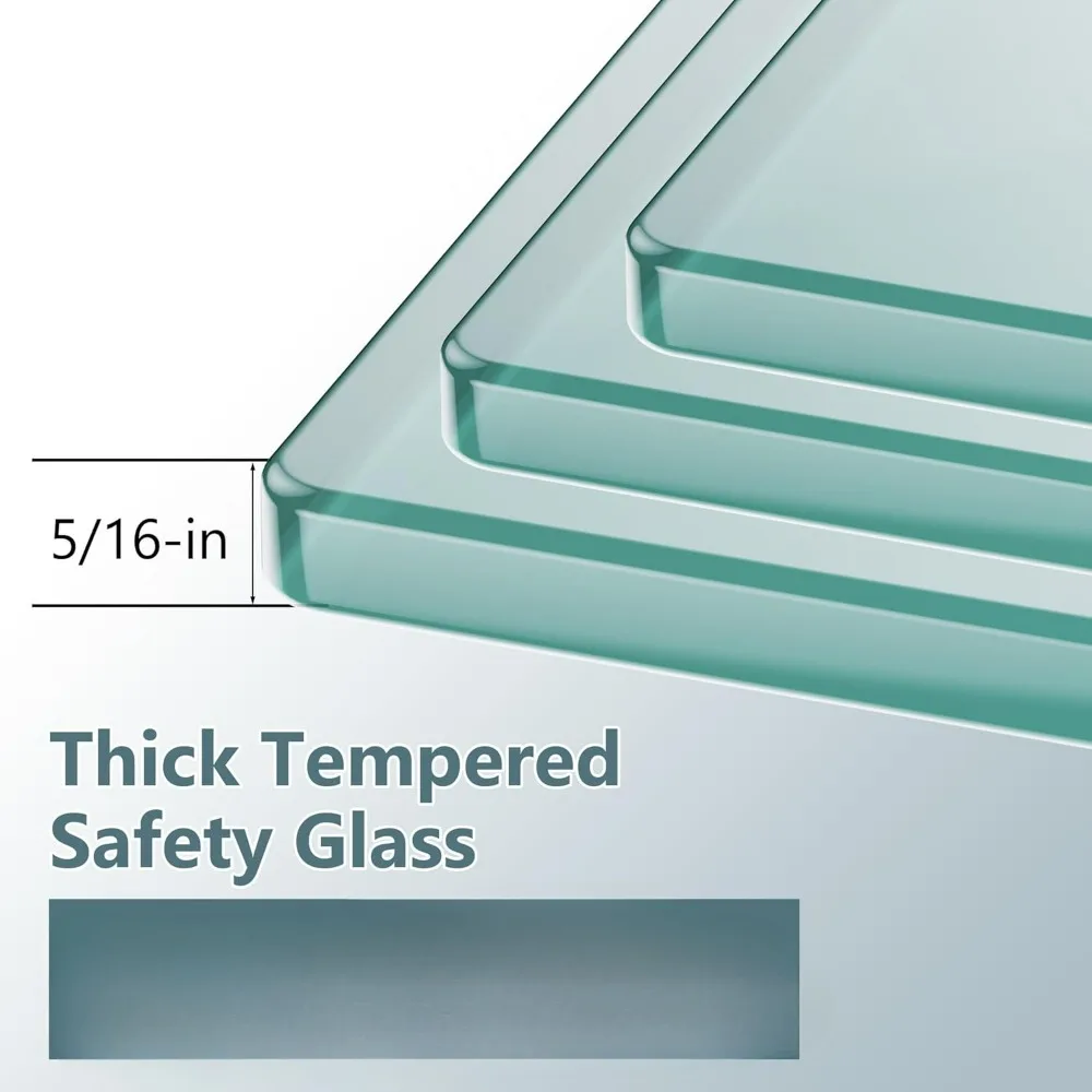 Frameless Shower Glass Door, 60" W x 76" H Sliding Shower Door with 5/16" Glass Door, Seal Strip Handle Smooth Track Shower Door 3