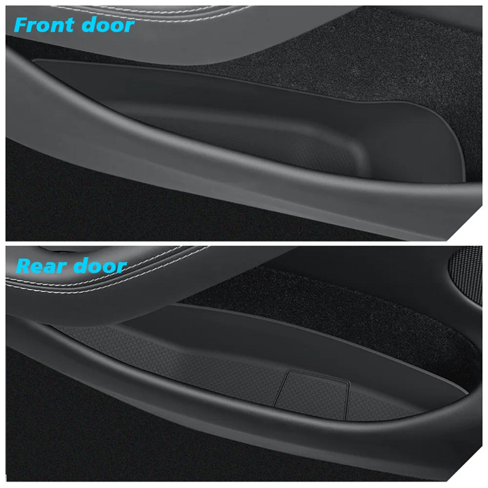 For Tesla Model Y 2025 Launch Juniper Car Door Side Storage Box Front Rear TPE D