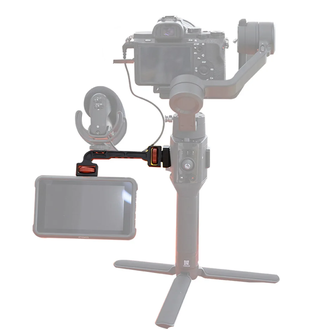 Einstellbare Kamera Monitor Halterung für Ronin-S/Ronin-SC/Zhiyun Kran 3/Weebill S Lab monitor LED Video Licht Mikrofon Arm – Detail 1
