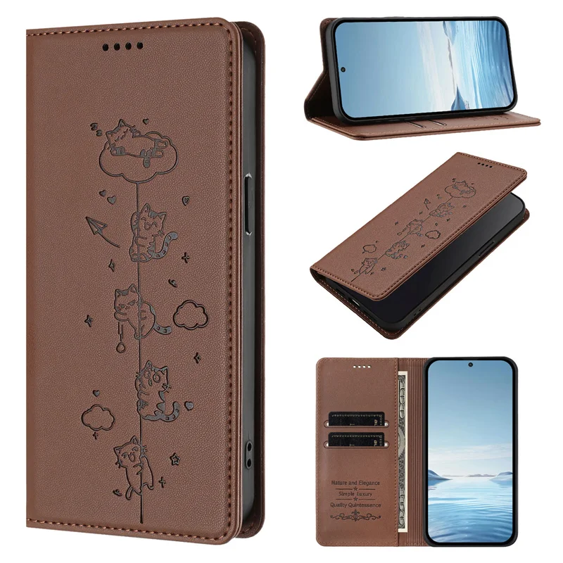 Magnetic Leather Flip Stand Wallet Case with Back Cover in Elegant Design