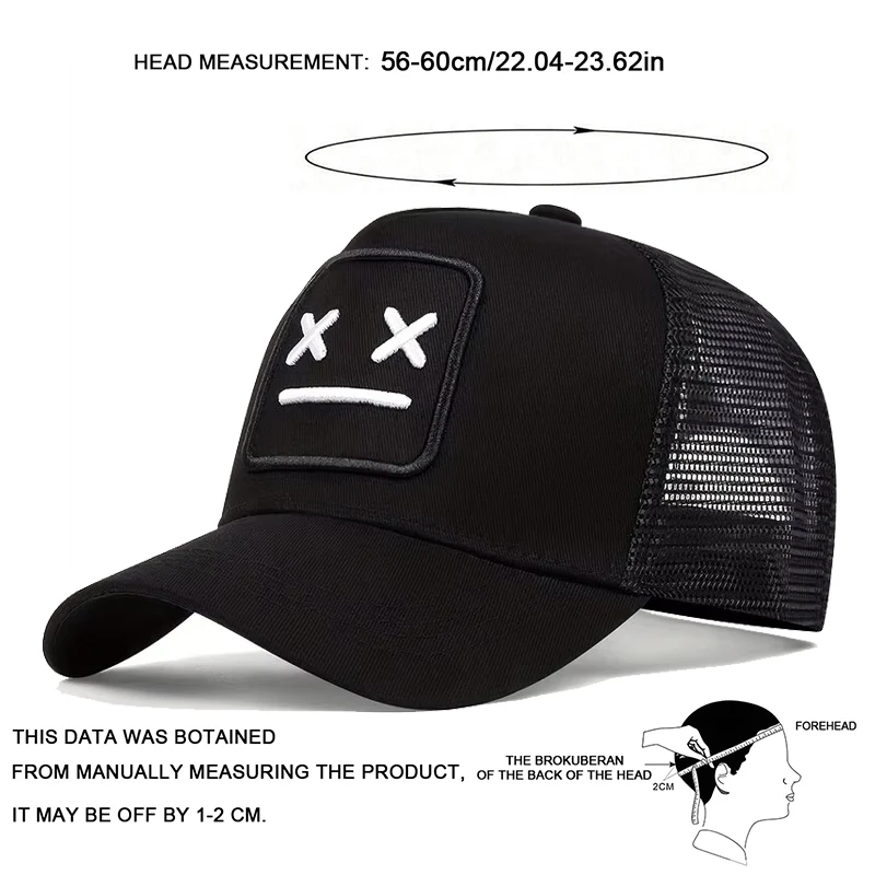 Unisex XX Embroidery Baseball Net Caps Adjustable Casual Hats Spring And Summer Outdoor Sunscreen Hat_voghion.com
