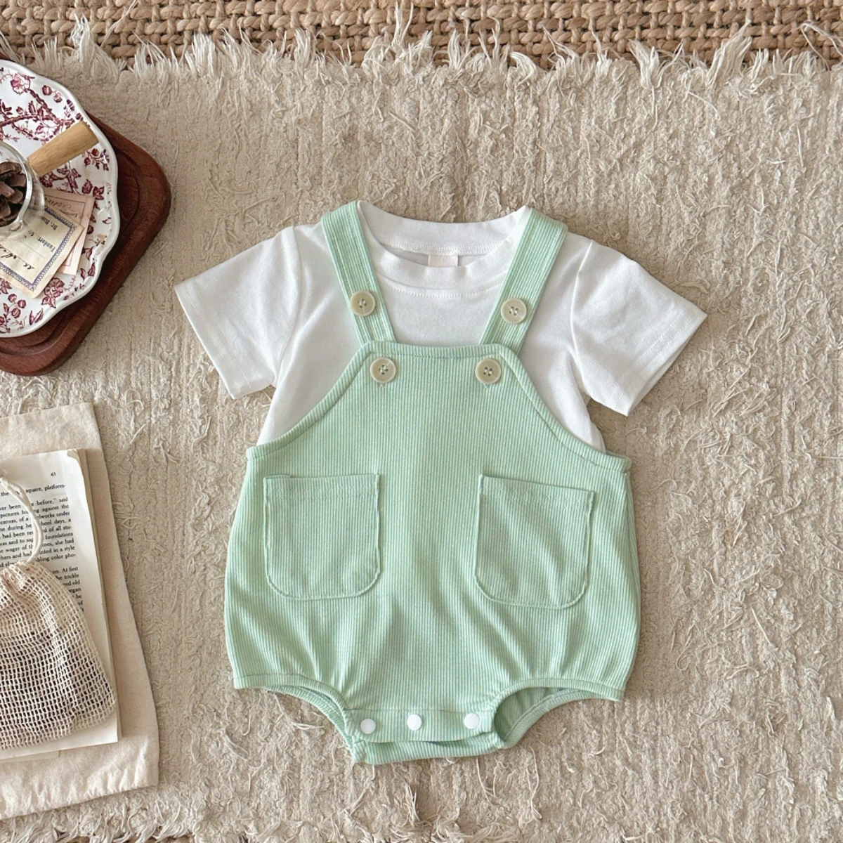 New Baby Clothes  Summer Newborn Boys Girls Rompers Short-Sleeved Harness Infant Clothes Suitable for babies aged 0-18 months - 3