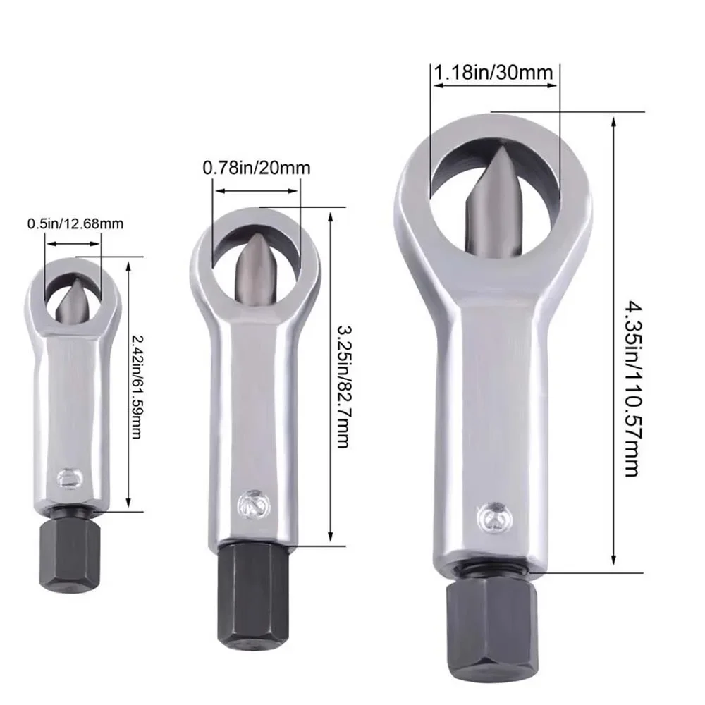 1 Pcs Duty Rust Resistant Damaged Remover Rusty Spanner Remove Cutter Tool Steel Wrench Hex